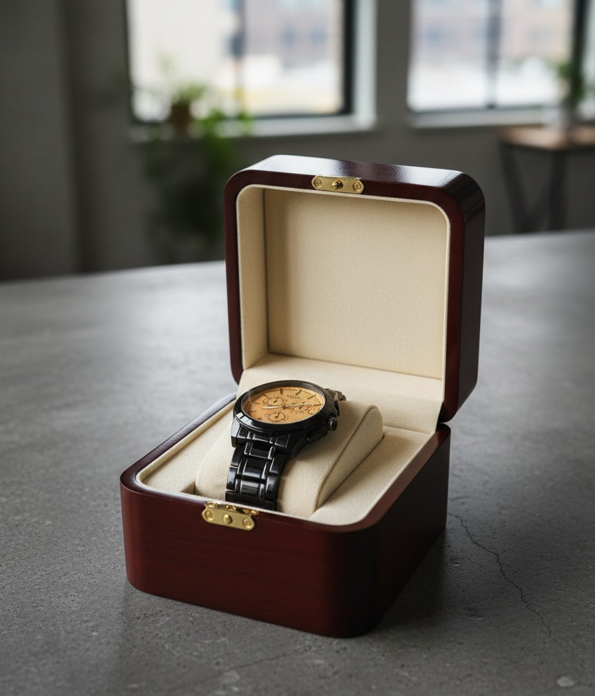 The Executive Gold & Onyx Chronograph